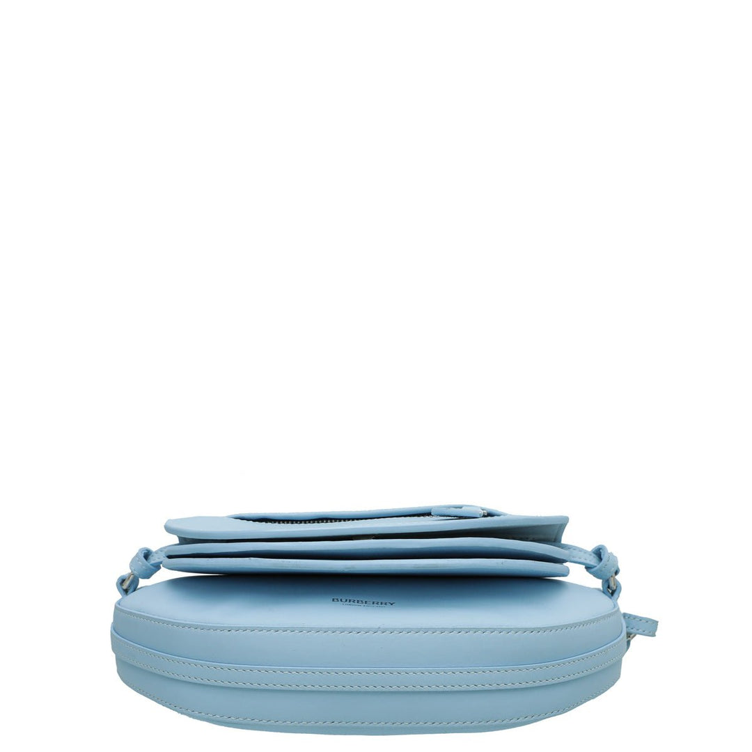 Burberry Pale Blue Double Olympia Bag W/ Metal Wristlet