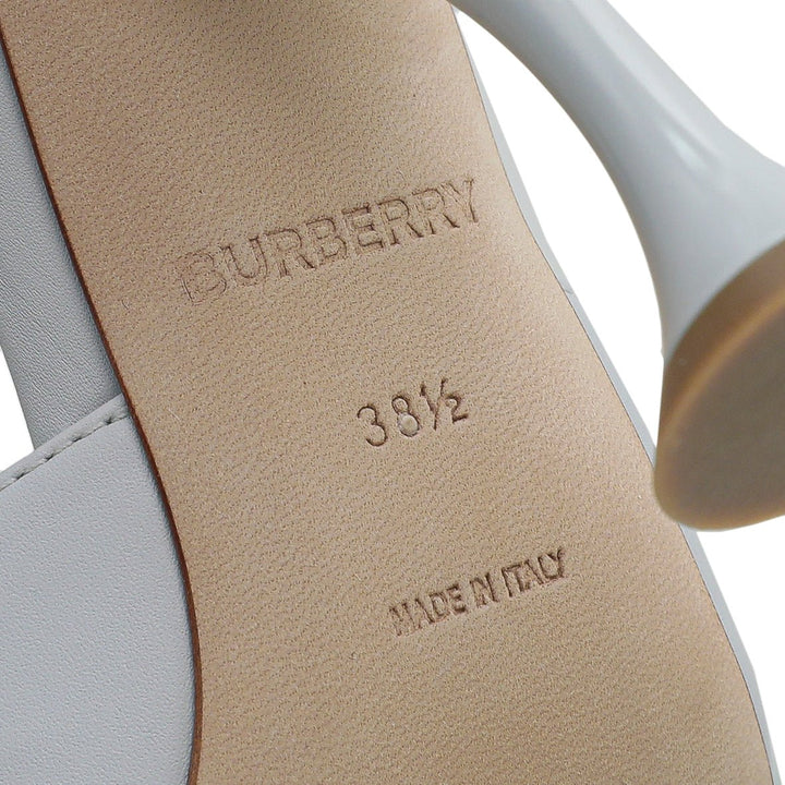 Burberry Pebble Grey Wellton T Strap Ankle Tie Pump 38.5