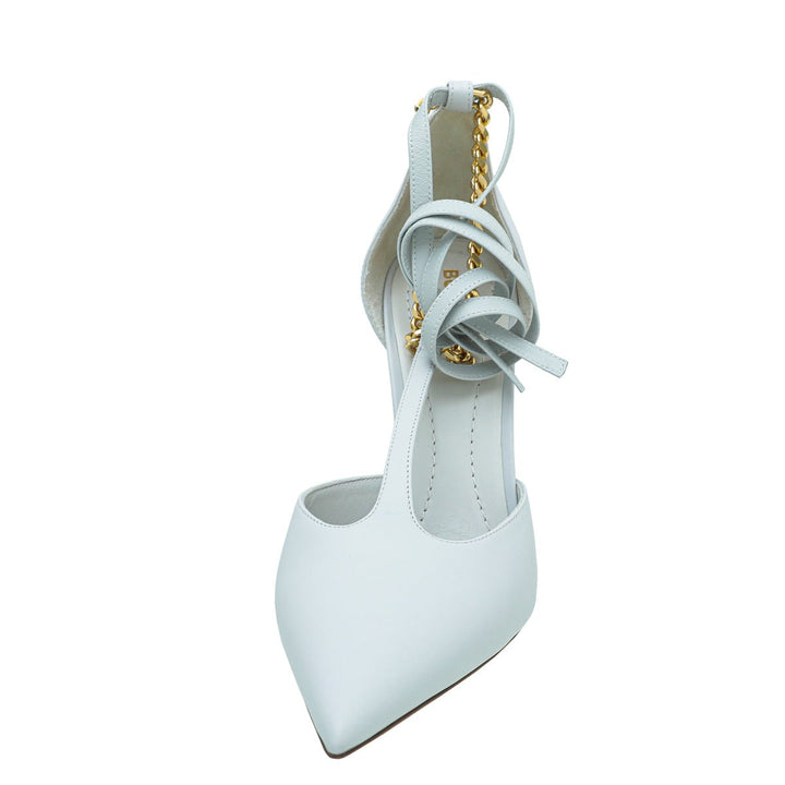 Burberry Pebbled Grey Wellton T Strap Ankle Tie Pump 39