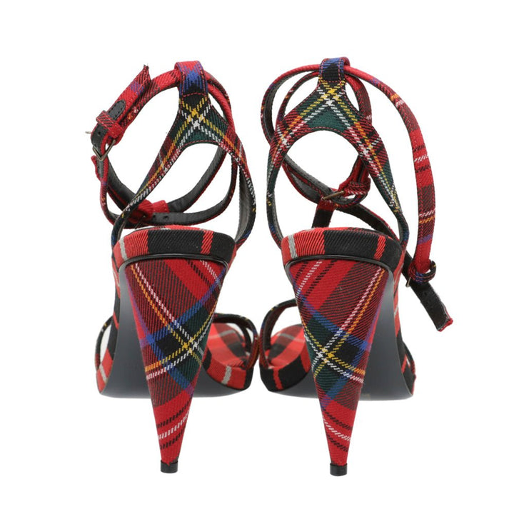 Burberry Red Hans T-Strap Cone Heel Sandal 41