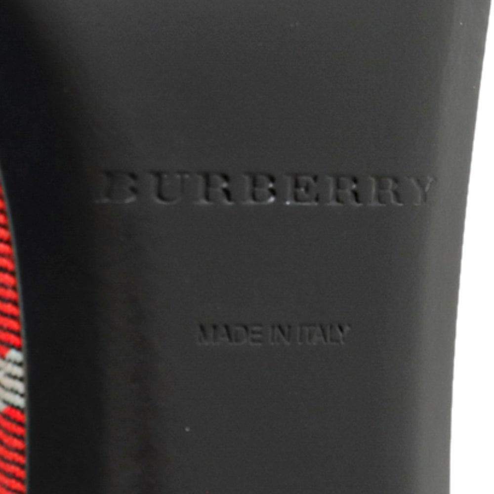 Burberry Red Hans T-Strap Cone Heel Sandal 41