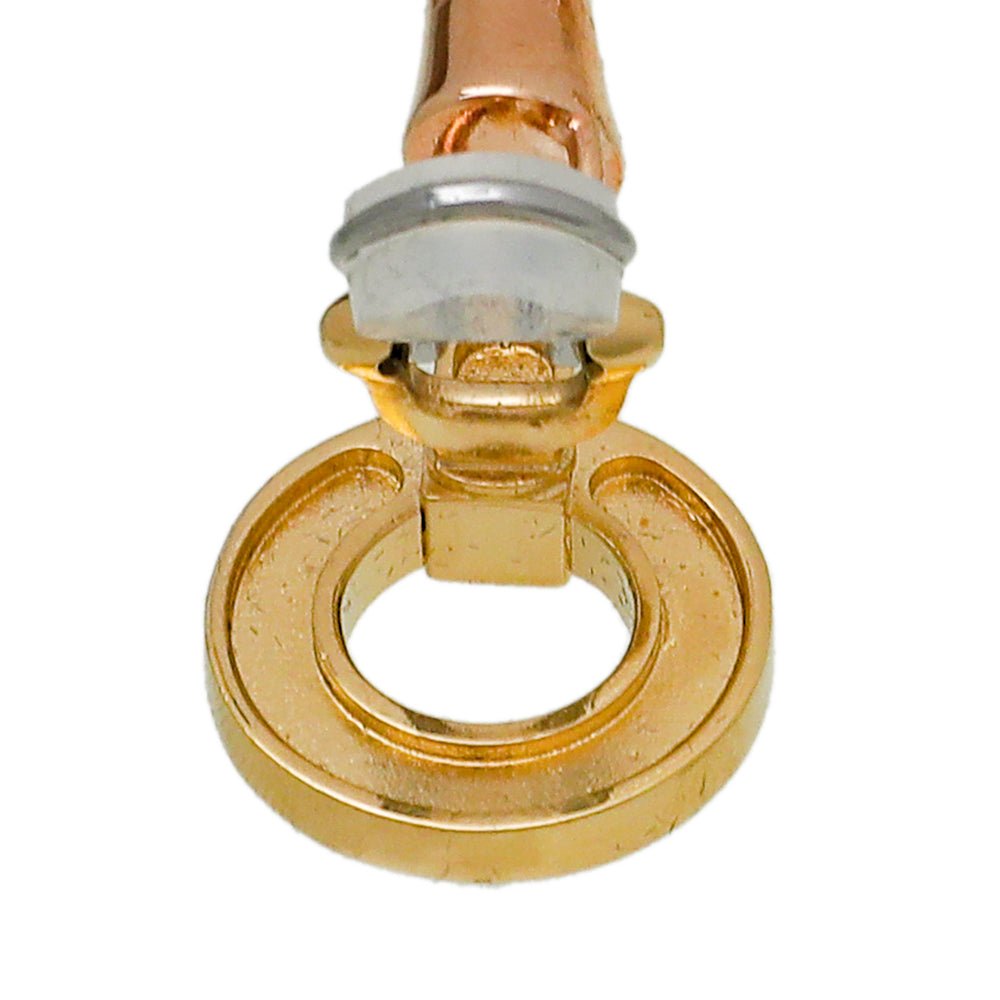 Burberry Rose Gold Finish Round Drop Horse Hoof Earrings