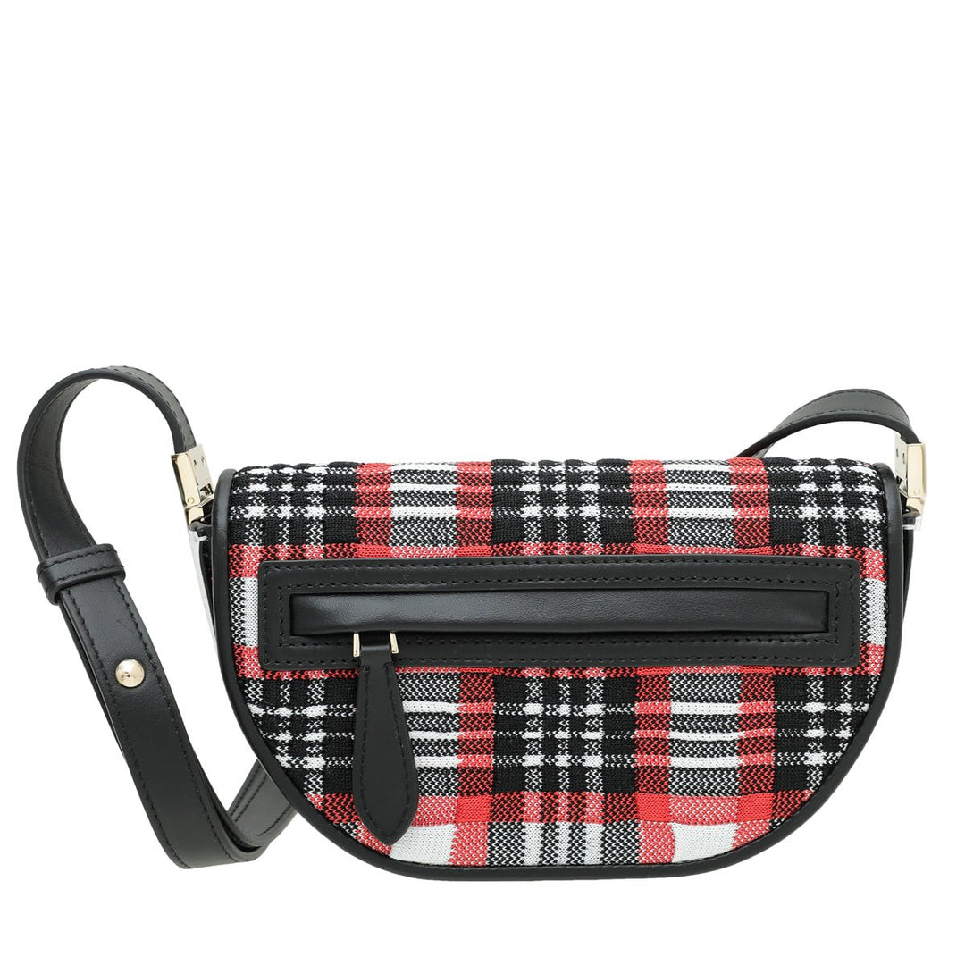 Burberry Tricolor Fabric Check Olympia Bag