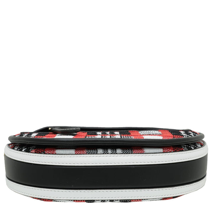 Burberry Tricolor Fabric Check Olympia Bag