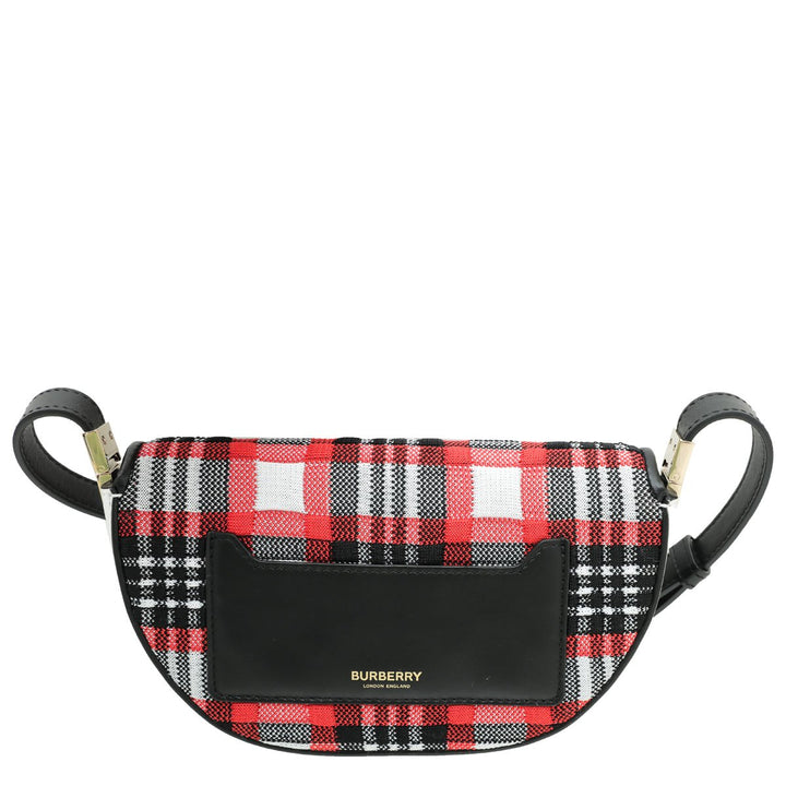 Burberry Tricolor Fabric Check Olympia Bag