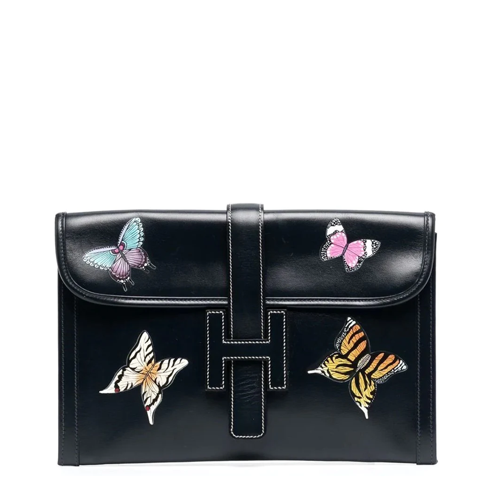 Hermes Butterfly Customized Navy Box Jige PM