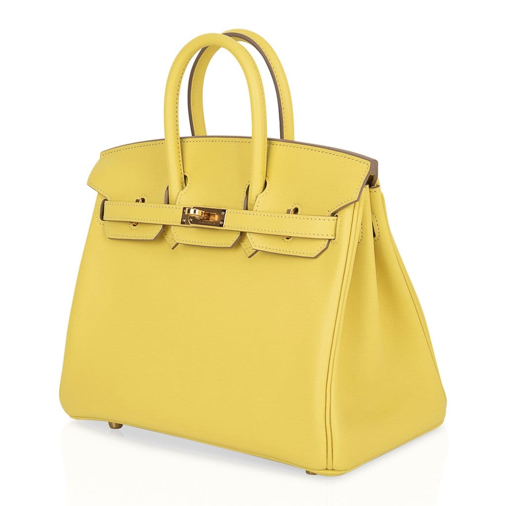 Top quality Hermes Birkin 25 Bag Lime Gold Hardware Swift Leather