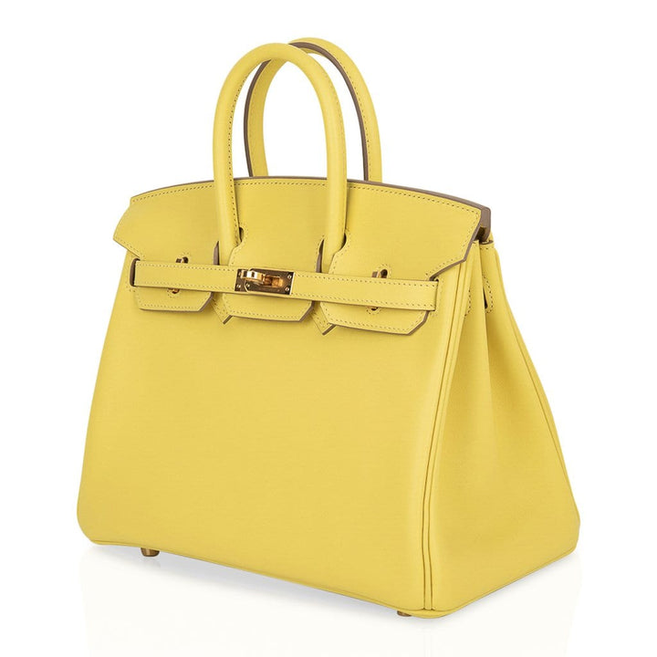 Top quality Hermes Birkin 25 Bag Lime Gold Hardware Swift Leather