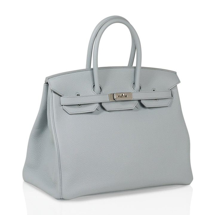Top quality Hermes Birkin 35 Bag Blue Bleu Pale Togo Palladium Hardware