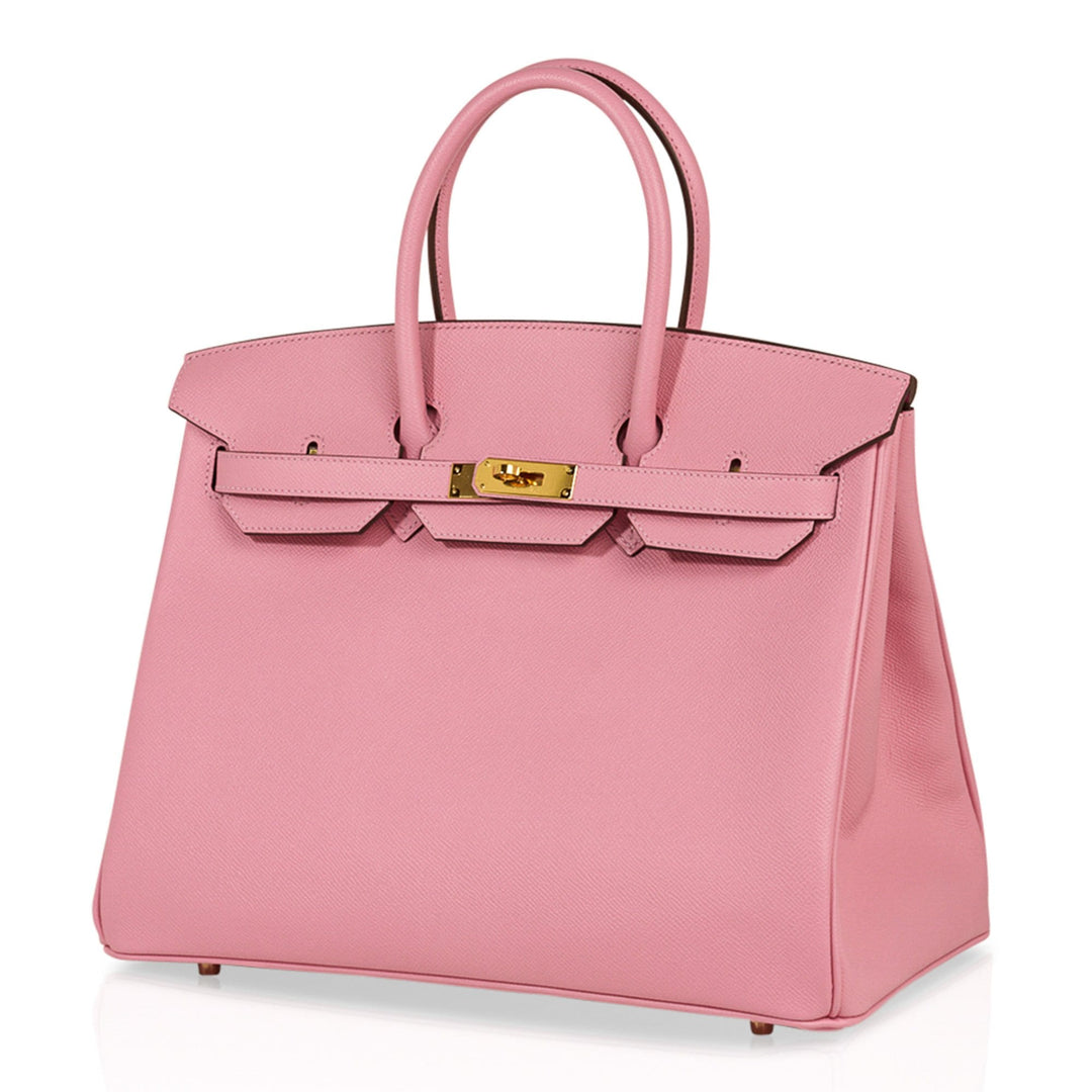 Top quality Hermes Birkin HSS 35 Bag Rose Confetti / Rubis Gold Hardware Epsom Leather