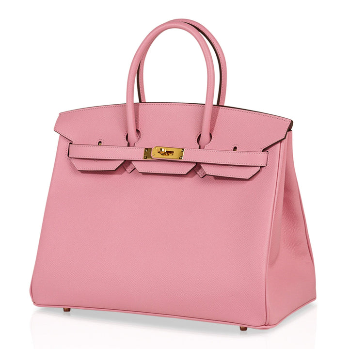 Top quality Hermes Birkin HSS 35 Bag Rose Confetti / Rubis Gold Hardware Epsom Leather