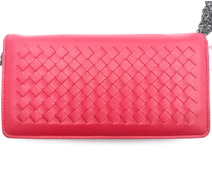 Bottega veneta Brand New China Intercciato Wallet on Chain Crossbody Bag