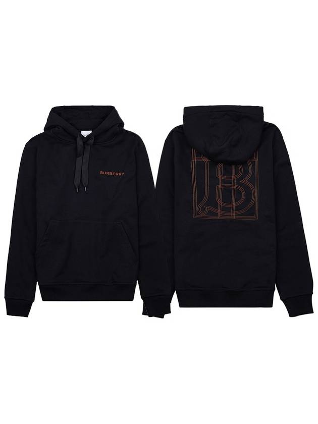 Burberry Logo Cotton Hoodie Black