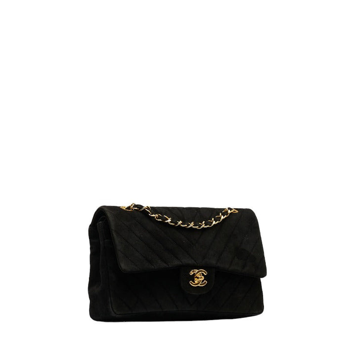 Top Quality Chanel Mattress 25 Double Flat Chain houlder Bag Black Sweater Lady Chanel