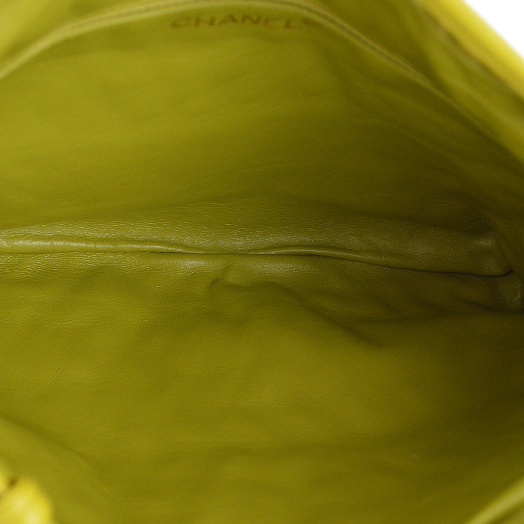 Top Quality Chanel Green Lambskin Braided Shoulder Bag