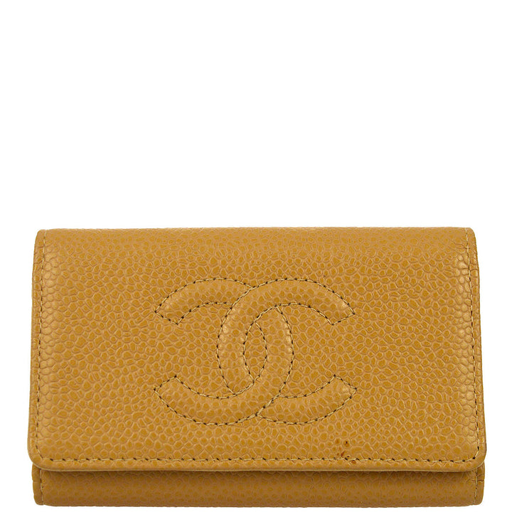 Top Quality Chanel 2003-2004 Beige Caviar Timeless Key Case