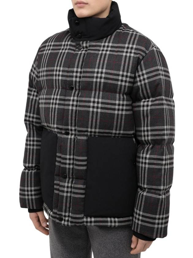 Burberry Checked Wool Down Padding Grey