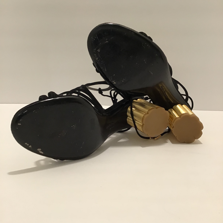 Salvatore Ferragamo Black Cutout Heels Sz 7