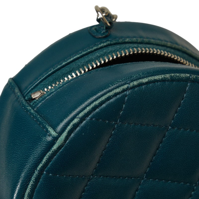Top Quality Chanel Matrases Cocomark  Chain Shoulder Bag Portfolio Green Leather  CHANEL