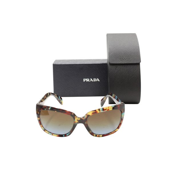 PRADA Brown & Blue Tortoiseshell Sunglasses