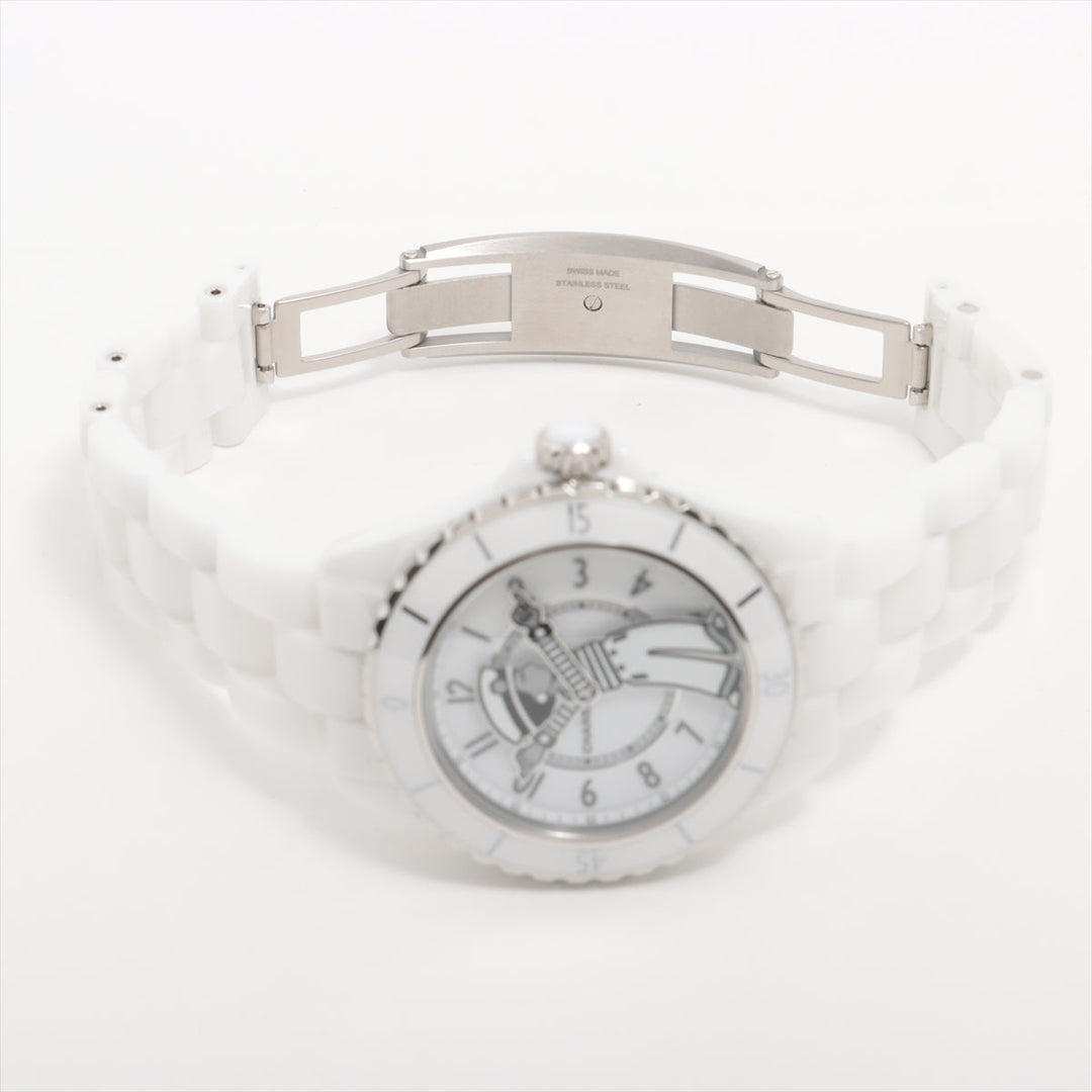 Top Quality Chanel Mademoiselle J12 Lapauza H7481 SSCE AT White