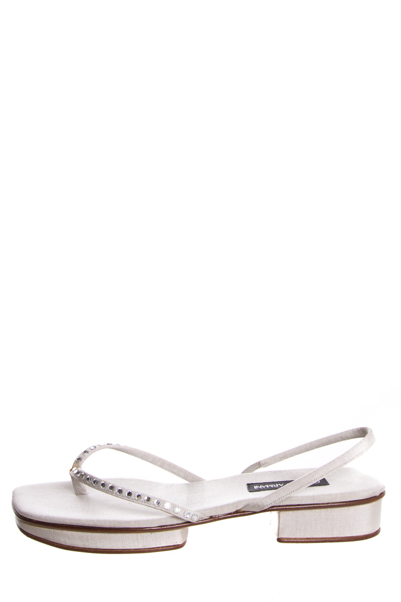 Giorgio Armani Gray Sandals SZ 36
