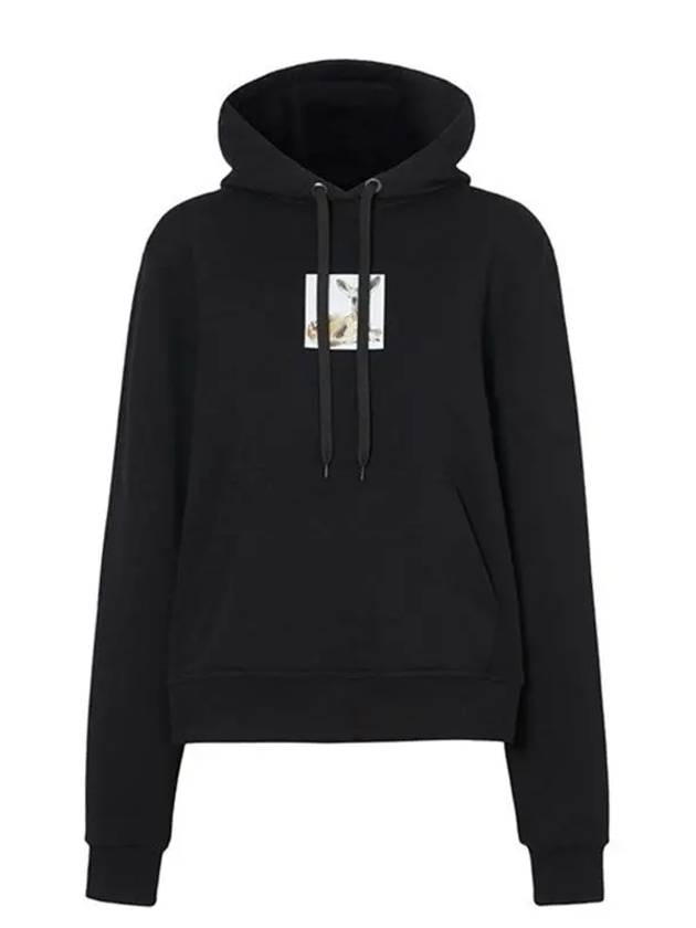 Burberry Deer Print Hoodie Black