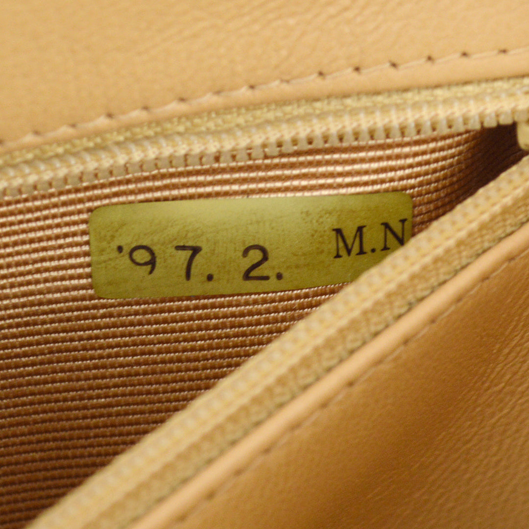 Top Quality Chanel Beige Lambskin Double Sided Classic Flap Shoulder Bag