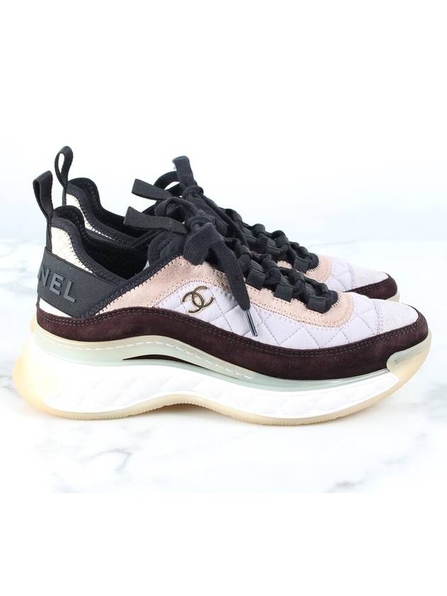 Mixed fiber CC logo sneakers 36 230 Chanel