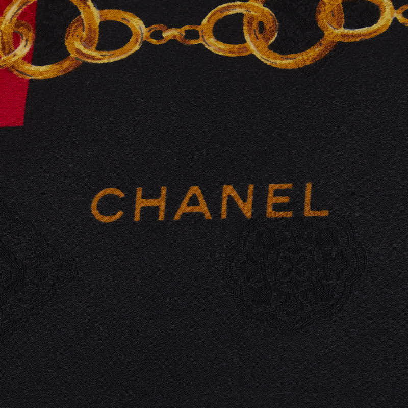 Top Quality Chanel Cocomark Chain carf Black Red Multicolor Silk  Chanel