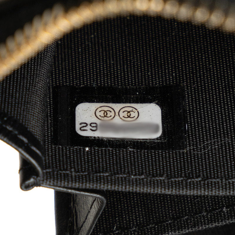 Top Quality Chanel Matrace Coincase  Cocktail Belt Black Leather  CHANEL