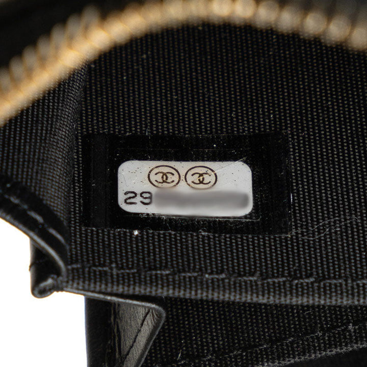 Top Quality Chanel Matrace Coincase  Cocktail Belt Black Leather  CHANEL