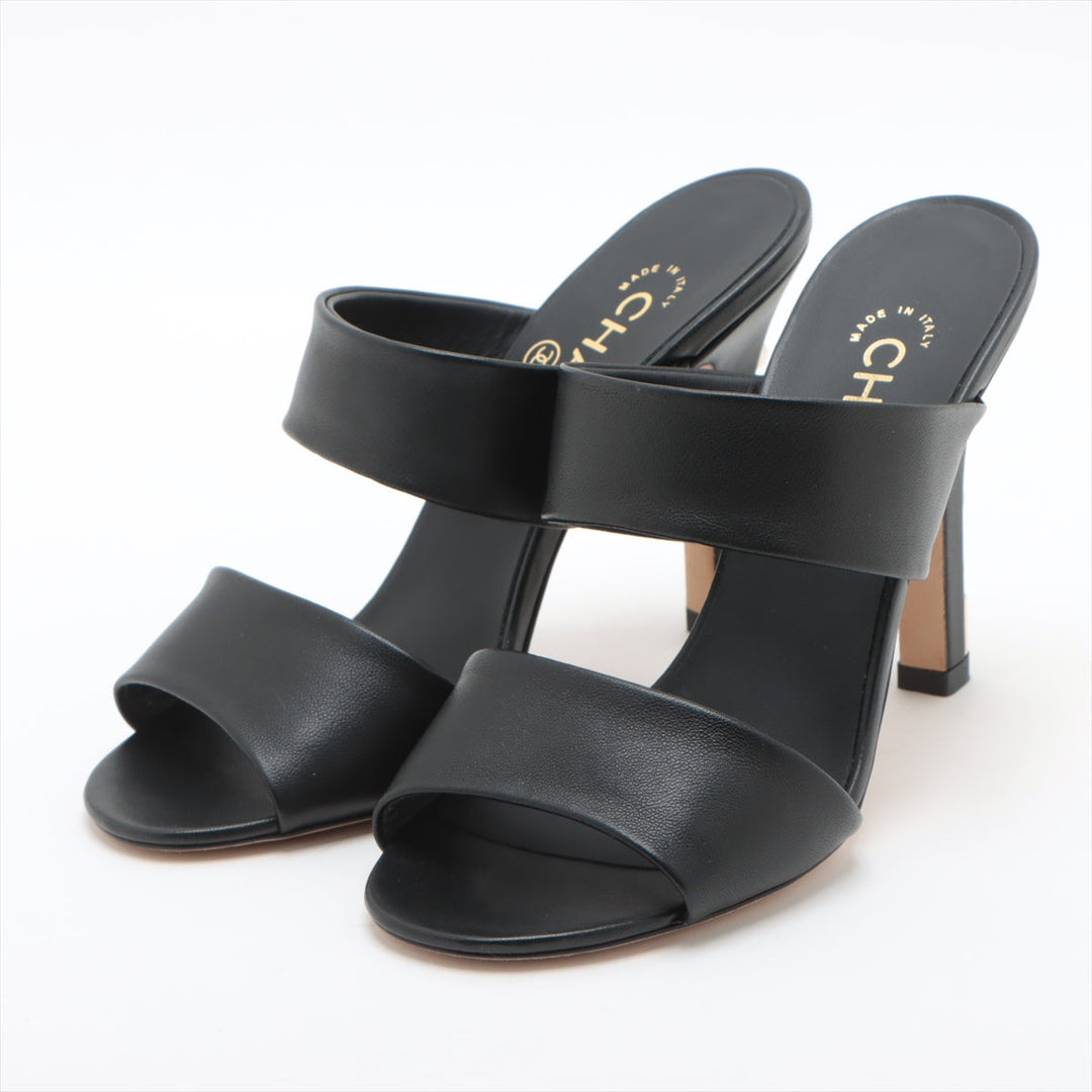Top Quality Chanel Coco Leather Sandal 36C  Black G32755  Pearl Box  Bag