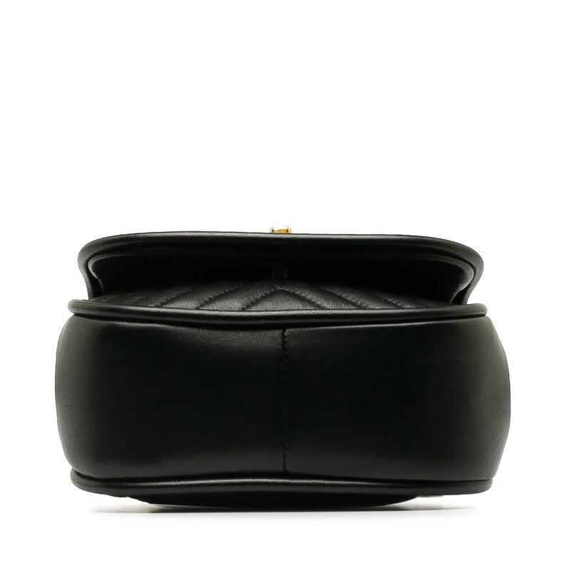 Top Quality Chanel Coco V Stick Top Handle  Chain Shoulder Bag Black Leather  Top Quality Chanel [Middle] Vintage