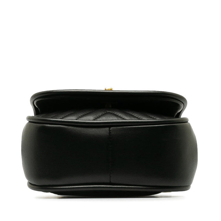 Top Quality Chanel Coco V Stick Top Handle  Chain Shoulder Bag Black Leather  Top Quality Chanel [Middle] Vintage