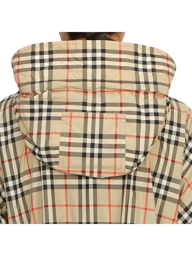 Burberry WoMen's Back-tone Check Zip-up Hooded Jacket Beige