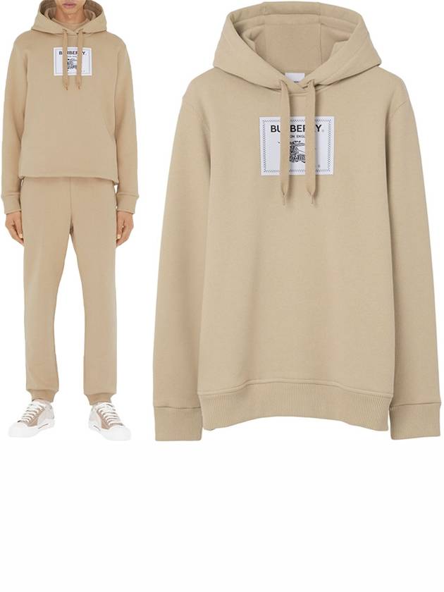 Burberry Men's Prorsum Label Cotton Hoodie Beige