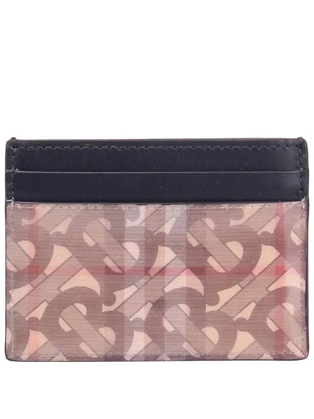 Burberry TB Logo Pattern Two-Stage Card Wallet Beige