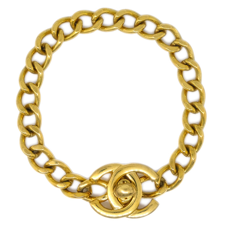 Top Quality Chanel Turnlock Chain Bracelet Gold 96P