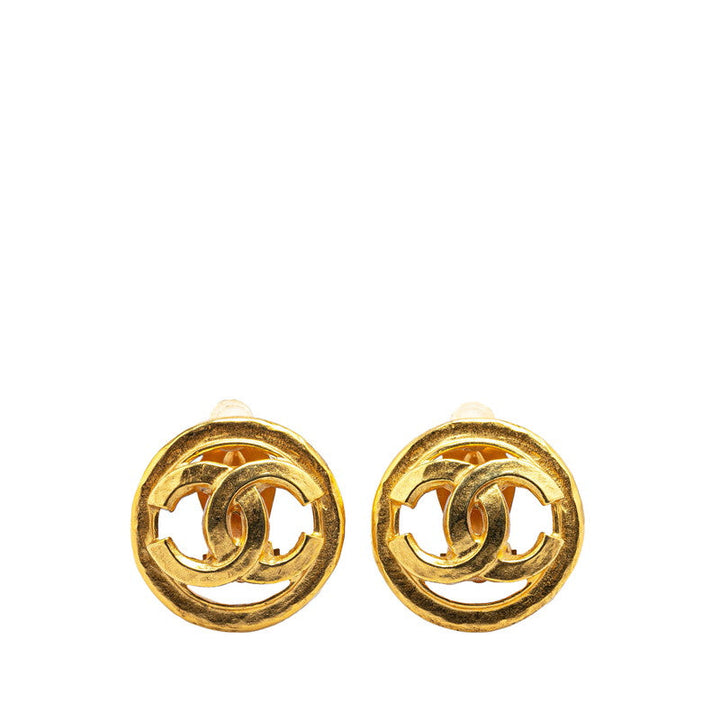 Top Quality Chanel Vintage Coco Mark Round Earrings