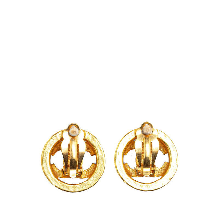 Top Quality Chanel Vintage Coco Mark Round Earrings