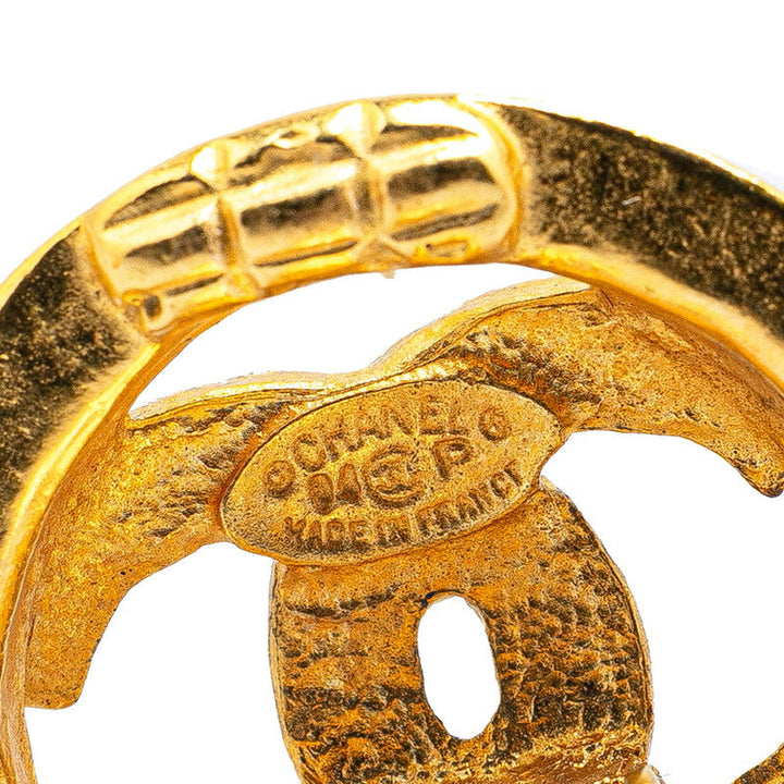 Top Quality Chanel Vintage Coco Mark Round Earrings