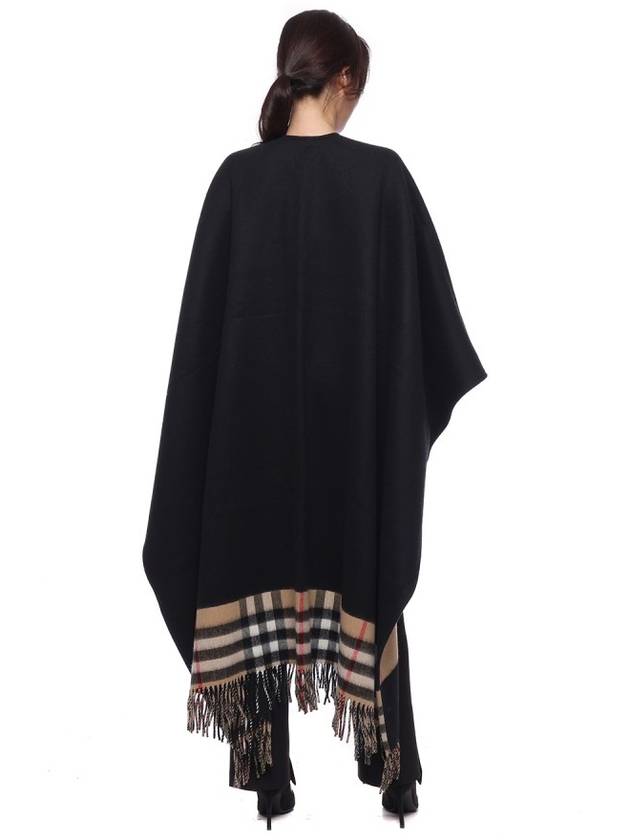 Burberry WoMen's Check Reversible Wool Cashmere Cape Black