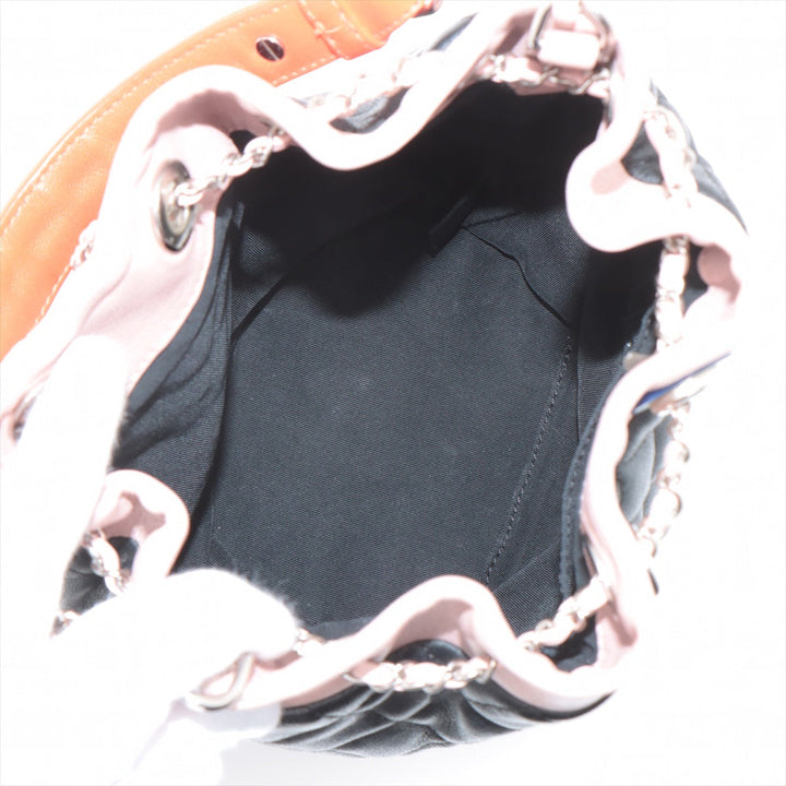 Top Quality Chanel Matrasse hine Handle Shoulder Bag Black Silver G  23rd