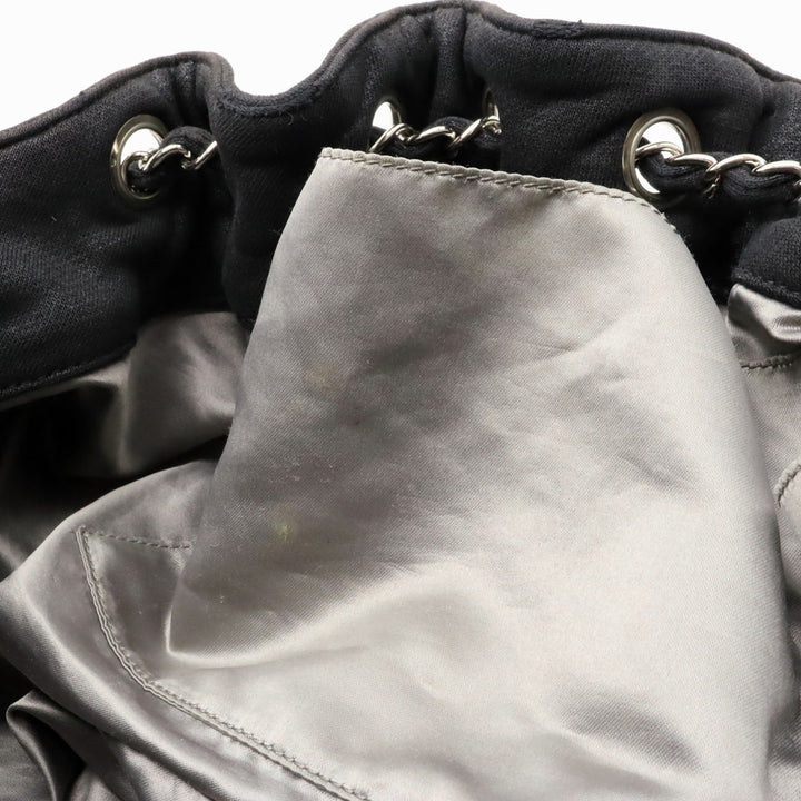 Top Quality Chanel Top Quality Chanel Cocomark Melrose Carpet Mattress Chain Shoulder Bag Cotton Jacket Black Black Silver  A37056