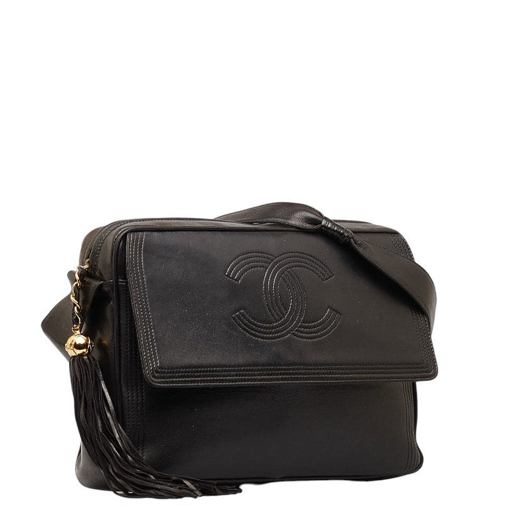 Top Quality Chanel Coco Fringe One-Shoulder Bag Black Leather  Chanel