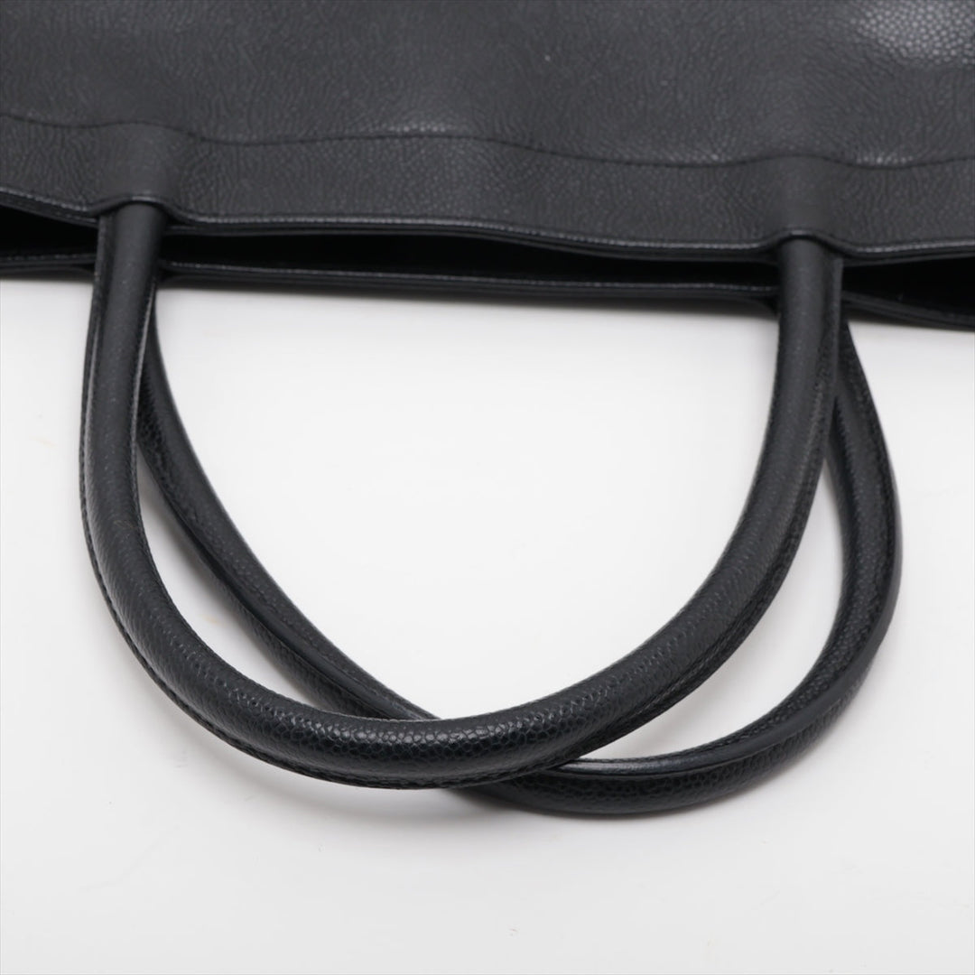Top Quality Chanel Coco Caviar S Handbag Black Gold  9th