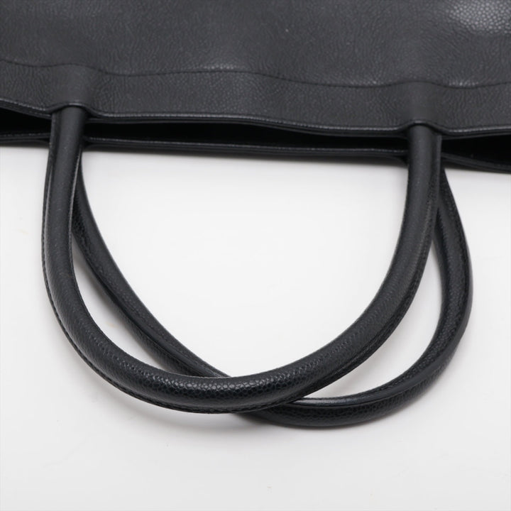 Top Quality Chanel Coco Caviar S Handbag Black Gold  9th