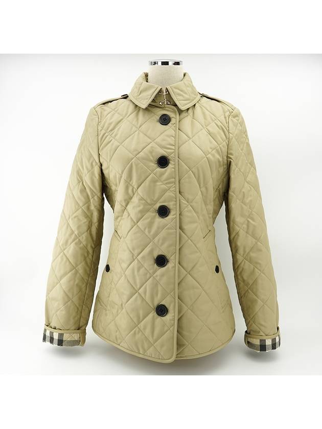Burberry WoMen's Frankby Quilted Jacket Beige