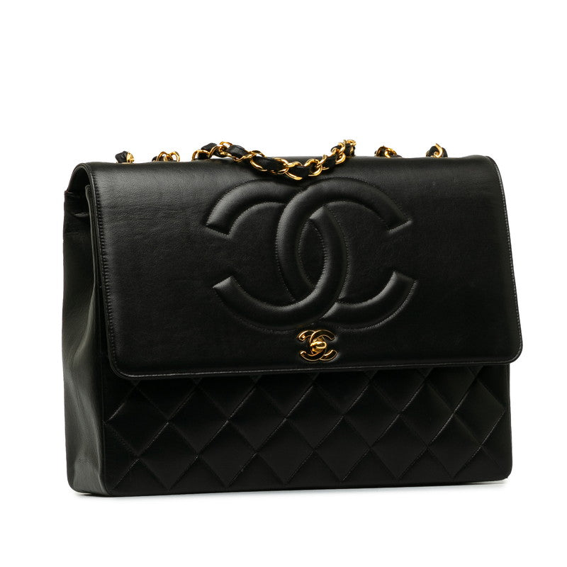 Top Quality Chanel Decamatrasse 34 Cocomark Single Flap Chain Shoulder Bag Black kin  CHANEL